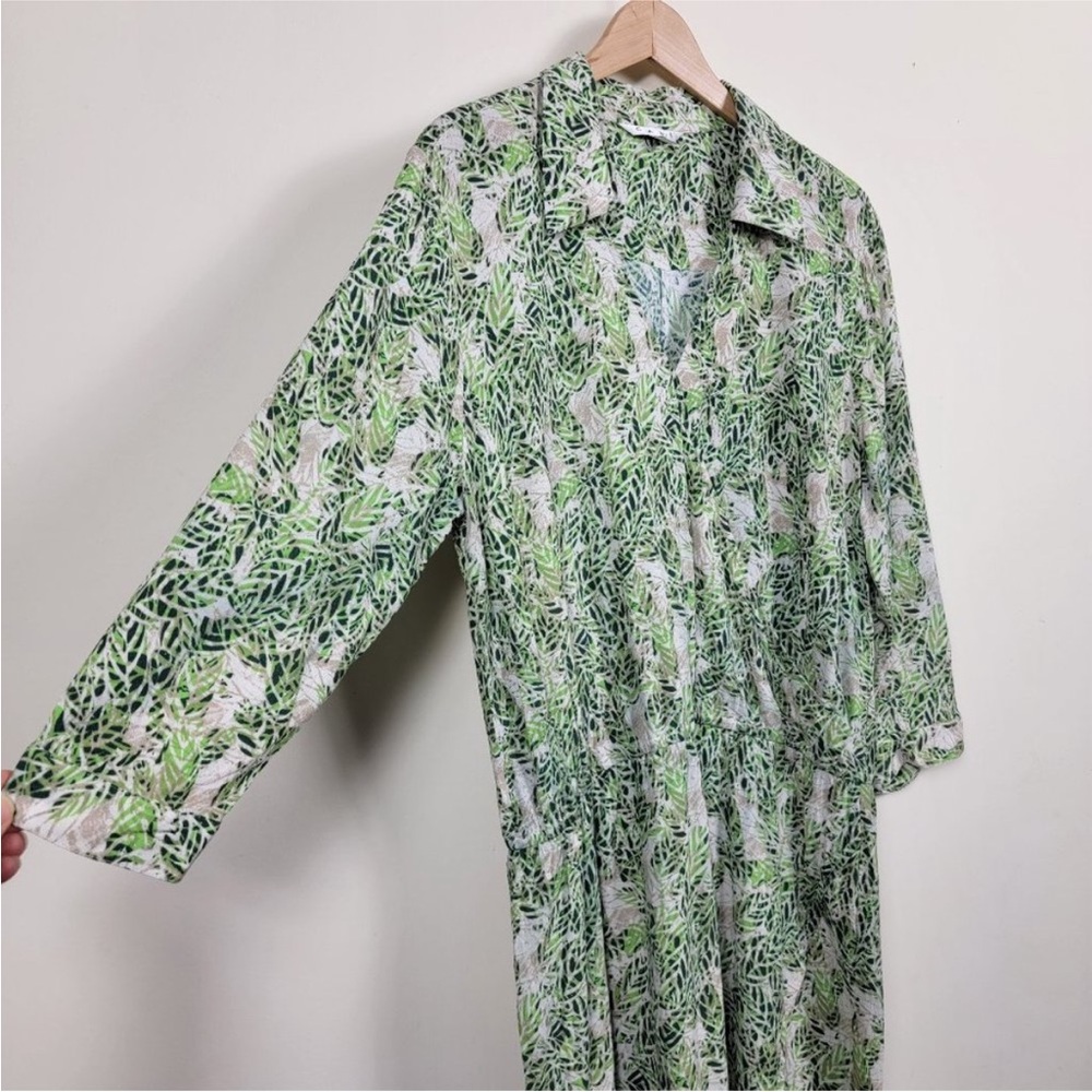 CAbi Leaf Print Faux Wrap Dress Style# 280 Size Large - Picture 4 of 10
